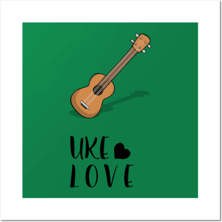 Mahalo and Aloha Hawaiian Acoustic Ukulele Uke Love Posters and Art